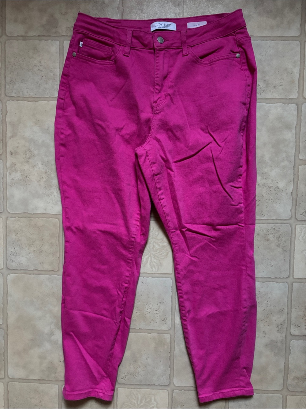 Judy Blue Slim Fit Pink Denim Jeans Stretch Plus Size 16W JB88456 NP